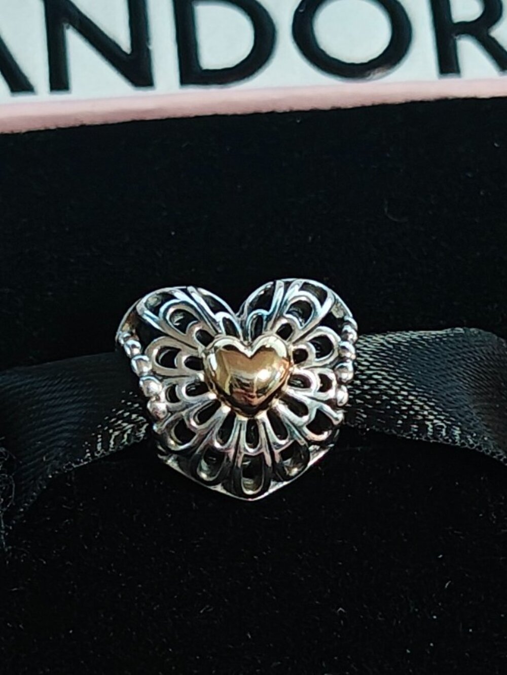 Authentic Pandora Limited Edition Vintage Heart Charm USB792200 Sterling Silver